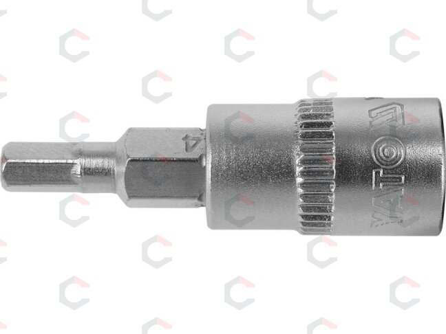 Antgalis įpresuotas į galvutę | 6,3 mm (1/4") | hex šešiakampis 4 mm (YT-04371) 1 Antgalis įpresuotas į galvutę | 6,3 mm (1/4") | hex šešiakampis 4 mm (YT-04371) 1
