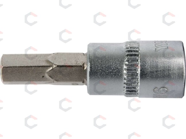 Antgalis įpresuotas į galvutę | 6,3 mm (1/4") | hex šešiakampis 6 mm (YT-04373) 1 Antgalis įpresuotas į galvutę | 6,3 mm (1/4") | hex šešiakampis 6 mm (YT-04373) 1