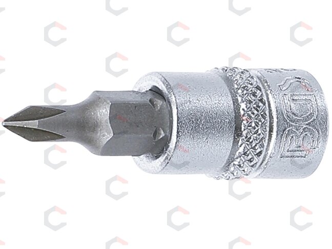 Antgalis įpresuotas į galvutę | 6.3 mm (1/4") | kryžminis PH0 (2504) Antgalis įpresuotas į galvutę | 6.3 mm (1/4") | kryžminis PH0 (2504)