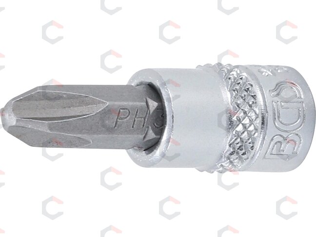 Antgalis įpresuotas į galvutę | 6,3 mm (1/4") | Kryžminis PH3 (2489)