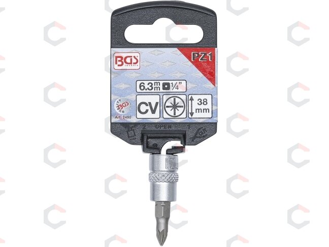 Antgalis įpresuotas į galvutę | 6.3 mm (1/4") | Kryžminis PZ1 (2490) 1 Antgalis įpresuotas į galvutę | 6.3 mm (1/4") | Kryžminis PZ1 (2490) 1