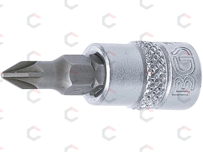 Antgalis įpresuotas į galvutę | 6.3 mm (1/4") | Kryžminis PZ1 (2490) Antgalis įpresuotas į galvutę | 6.3 mm (1/4") | Kryžminis PZ1 (2490)