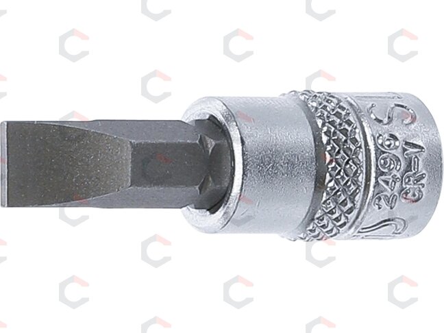 Antgalis įpresuotas į galvutę | 6,3 mm (1/4") | Plokščias SL 7,0 mm (2496) Antgalis įpresuotas į galvutę | 6,3 mm (1/4") | Plokščias SL 7,0 mm (2496)