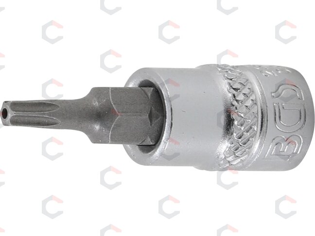 Antgalis įpresuotas į galvutę | 6.3 mm (1/4") | T-star su skyle (Torx) T15 (2358) Antgalis įpresuotas į galvutę | 6.3 mm (1/4") | T-star su skyle (Torx) T15 (2358)