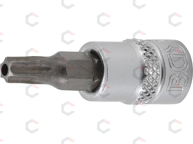 Antgalis įpresuotas į galvutę | 6.3 mm (1/4") | T-star su skyle (Torx) T27 (2361) Antgalis įpresuotas į galvutę | 6.3 mm (1/4") | T-star su skyle (Torx) T27 (2361)