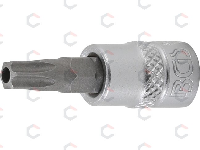 Antgalis įpresuotas į galvutę | 6,3 mm (1/4") | T-Star su skyle (Torx) T30 (2362) Antgalis įpresuotas į galvutę | 6,3 mm (1/4") | T-Star su skyle (Torx) T30 (2362)