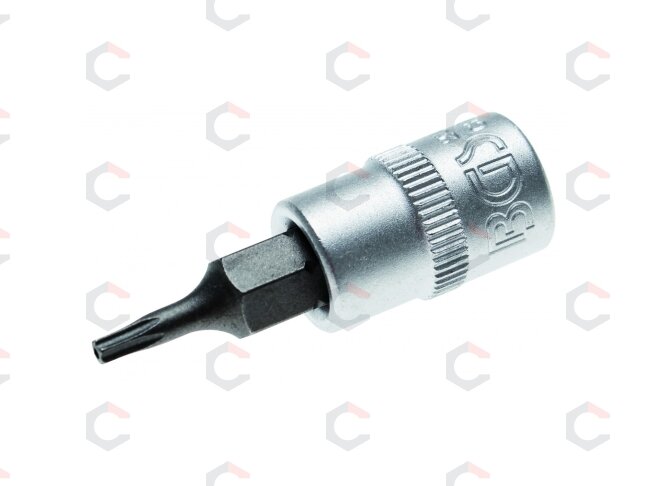 Antgalis įpresuotas į galvutę | 6.3 mm (1/4") | T-Star su skyle (Torx) T8 (2356) 1 Antgalis įpresuotas į galvutę | 6.3 mm (1/4") | T-Star su skyle (Torx) T8 (2356) 1