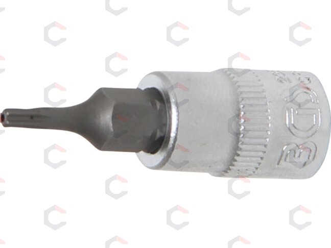 Antgalis įpresuotas į galvutę | 6.3 mm (1/4") | T-Star su skyle (Torx) T8 (2356) Antgalis įpresuotas į galvutę | 6.3 mm (1/4") | T-Star su skyle (Torx) T8 (2356)