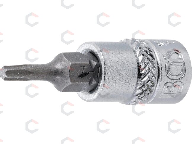 Antgalis įpresuotas į galvutę | 6.3 mm (1/4") | T-Star (Torx) T10 (2590) Antgalis įpresuotas į galvutę | 6.3 mm (1/4") | T-Star (Torx) T10 (2590)