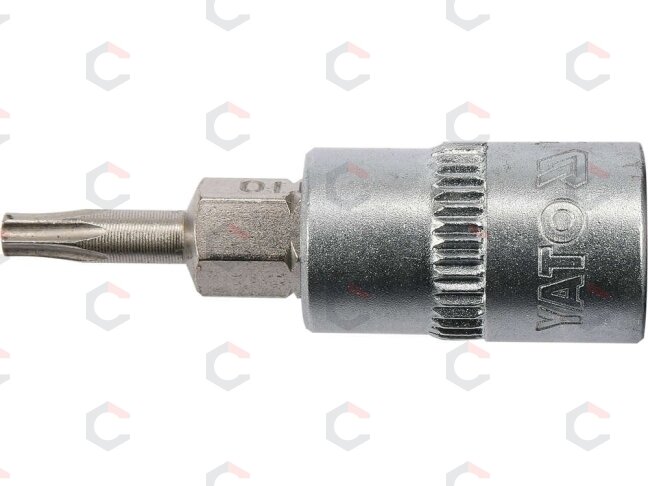 Antgalis įpresuotas į galvutę | 6.3 mm (1/4") | T-Star (Torx) T10 (YT-04302) 1 Antgalis įpresuotas į galvutę | 6.3 mm (1/4") | T-Star (Torx) T10 (YT-04302) 1