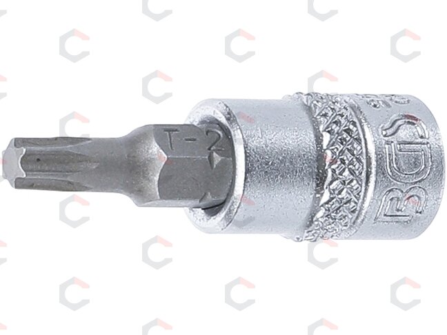 Antgalis įpresuotas į galvutę | 6.3 mm (1/4") | T-Star (Torx) T25 (2593) Antgalis įpresuotas į galvutę | 6.3 mm (1/4") | T-Star (Torx) T25 (2593)