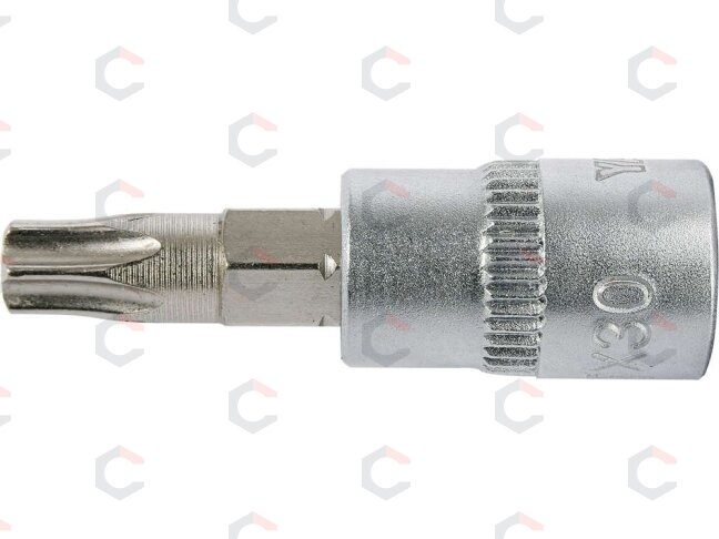 Antgalis įpresuotas į galvutę | 6.3 mm (1/4") | T-Star (Torx) T30 (YT-04306) 1 Antgalis įpresuotas į galvutę | 6.3 mm (1/4") | T-Star (Torx) T30 (YT-04306) 1