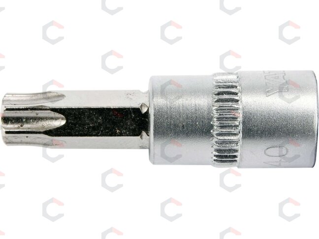 Antgalis įpresuotas į galvutę | 6.3 mm (1/4") | T-Star (Torx) T40 (YT-04307) 1 Antgalis įpresuotas į galvutę | 6.3 mm (1/4") | T-Star (Torx) T40 (YT-04307) 1