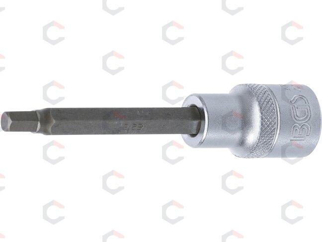 Antgalis įpresuotas į galvutę | ilgis 100 mm | 12,5 mm (1/2") | hex šešiakampis 6 mm (4261) Antgalis įpresuotas į galvutę | ilgis 100 mm | 12,5 mm (1/2") | hex šešiakampis 6 mm (4261)