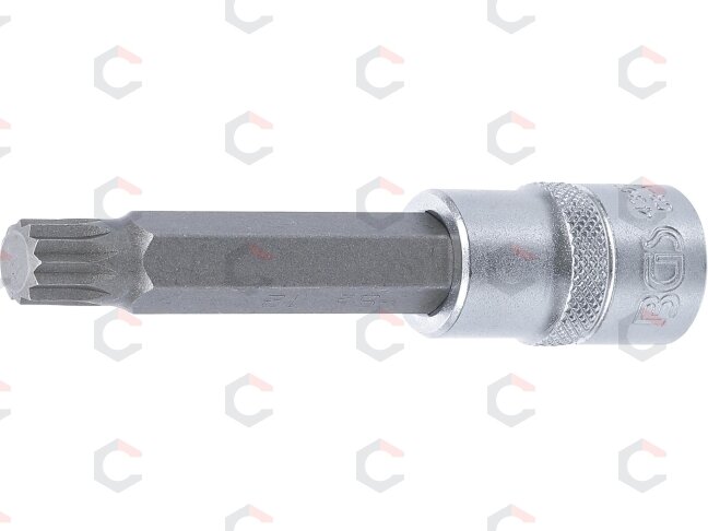 Antgalis įpresuotas į galvutę | ilgis 100 mm | 12,5 mm (1/2") | Spline (XZN) | M12 (4363) Antgalis įpresuotas į galvutę | ilgis 100 mm | 12,5 mm (1/2") | Spline (XZN) | M12 (4363)
