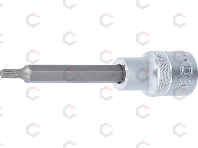 Antgalis įpresuotas į galvutę | ilgis 100 mm | 12,5 mm (1/2") | T-star (Torx) T25 (4470) Antgalis įpresuotas į galvutę | ilgis 100 mm | 12,5 mm (1/2") | T-star (Torx) T25 (4470)