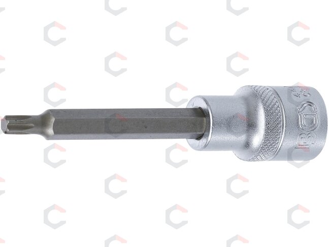 Antgalis įpresuotas į galvutę | ilgis 100 mm | 12,5 mm (1/2") | T-star (Torx) T30 (4471) Antgalis įpresuotas į galvutę | ilgis 100 mm | 12,5 mm (1/2") | T-star (Torx) T30 (4471)