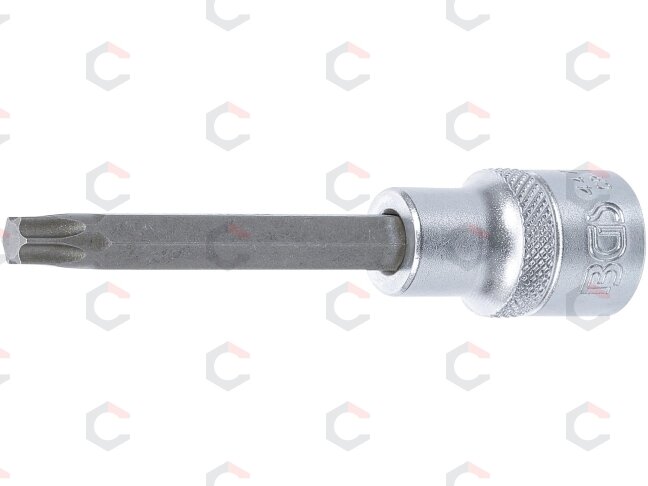 Antgalis įpresuotas į galvutę | ilgis 100 mm | 12,5 mm (1/2") | T-star (Torx) T45 (4473) Antgalis įpresuotas į galvutę | ilgis 100 mm | 12,5 mm (1/2") | T-star (Torx) T45 (4473)
