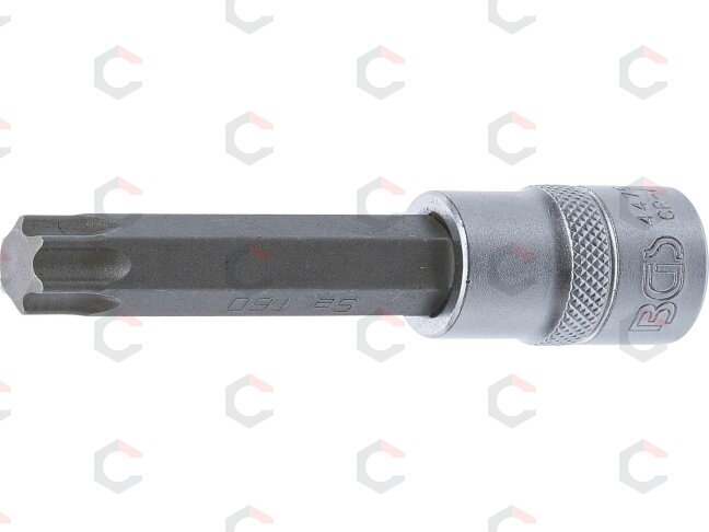 Antgalis įpresuotas į galvutę | ilgis 100 mm | 12,5 mm (1/2") | T-star (Torx) T60 (4476) Antgalis įpresuotas į galvutę | ilgis 100 mm | 12,5 mm (1/2") | T-star (Torx) T60 (4476)
