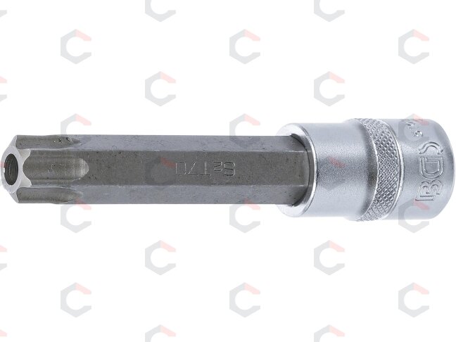 Antgalis įpresuotas į galvutę | ilgis 110 mm | 12,5 mm (1/2") | T-star su skyle (Torx) T70 (5103-TB70) Antgalis įpresuotas į galvutę | ilgis 110 mm | 12,5 mm (1/2") | T-star su skyle (Torx) T70 (5103-TB70)