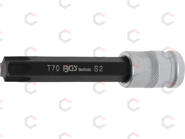 Antgalis įpresuotas į galvutę | ilgis 120 mm | 12,5 mm (1/2") | T-star (Torx) T70 (5003) Antgalis įpresuotas į galvutę | ilgis 120 mm | 12,5 mm (1/2") | T-star (Torx) T70 (5003)