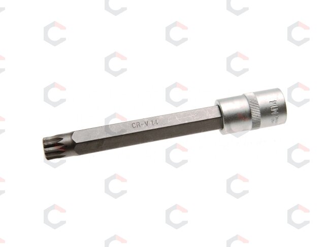 Antgalis įpresuotas į galvutę | ilgis 140 mm | 12,5 mm (1/2") | Spline (XZN) | M14 (5184-M14) 1 Antgalis įpresuotas į galvutę | ilgis 140 mm | 12,5 mm (1/2") | Spline (XZN) | M14 (5184-M14) 1