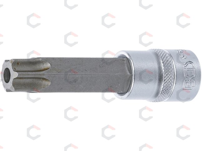 Antgalis įpresuotas į galvutę | lgis 100 mm | 12,5 mm (1/2") | T-Star su skyle (Torx) T80 (5184-TB80) Antgalis įpresuotas į galvutę | lgis 100 mm | 12,5 mm (1/2") | T-Star su skyle (Torx) T80 (5184-TB80)