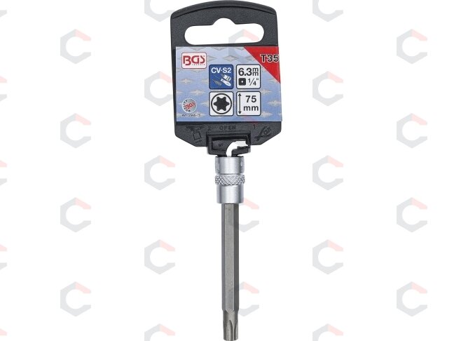Antgalis įpresuotas | ilgis 75 mm | 6.3 mm (1/4") | T-Star (Torx) T35 (2565-75) 1 Antgalis įpresuotas | ilgis 75 mm | 6.3 mm (1/4") | T-Star (Torx) T35 (2565-75) 1