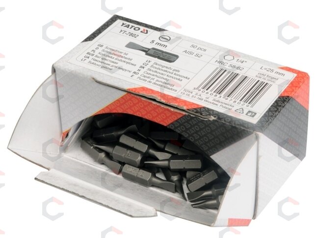 Antgalis kryžminis 1/4"x25MM, dydis PZ1, S2 50 vnt (YT-7810) 1