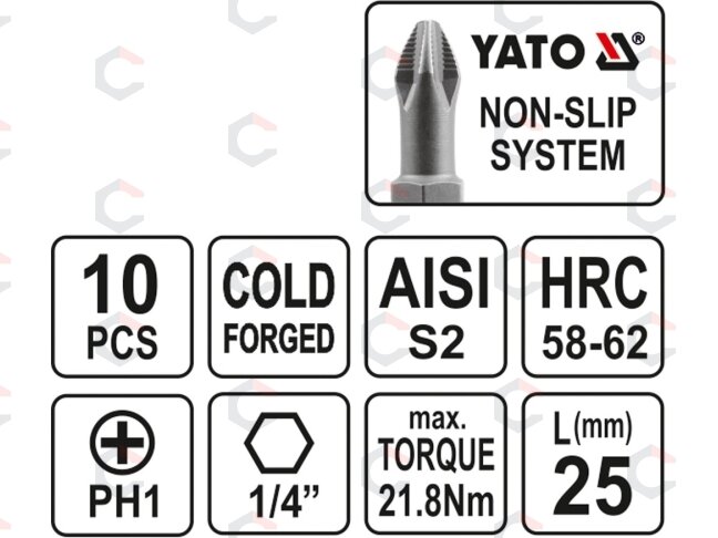 Antgalis PH1x25 mm 10 vnt. (YT-0474) 2 Antgalis PH1x25 mm 10 vnt. (YT-0474) 2