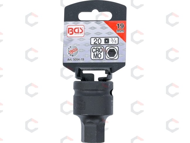 Antgalis smūginis | 20 mm (3/4") | hex šešiakampis 19 mm (5054-19) 1 Antgalis smūginis | 20 mm (3/4") | hex šešiakampis 19 mm (5054-19) 1