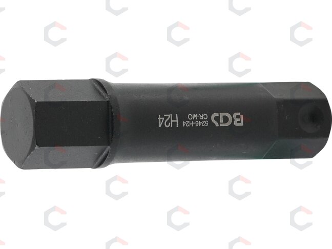 Antgalis smūginis | ilgis 100 mm | 22 mm storio | hex šešiakampis 24 mm (5246-H24) Antgalis smūginis | ilgis 100 mm | 22 mm storio | hex šešiakampis 24 mm (5246-H24)