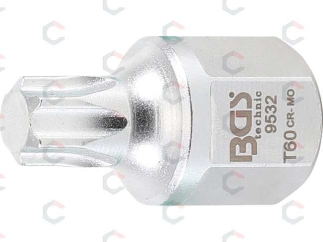 Antgalis V-tipo diržui | 12.5 mm (1/2"), hex šešiakampis 22 mm | T-Star (Torx) T60 (9532) Antgalis V-tipo diržui | 12.5 mm (1/2"), hex šešiakampis 22 mm | T-Star (Torx) T60 (9532)