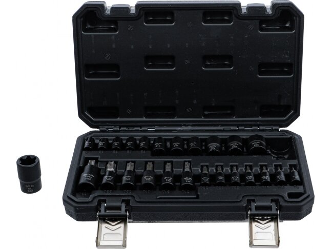 Torx ir E-Torx galvučių rinkinys | 1/4", 3/8", 1/2" | 25 vnt. (20124) 3