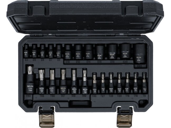 Torx ir E-Torx galvučių rinkinys | 1/4", 3/8", 1/2" | 25 vnt. (20124) 4