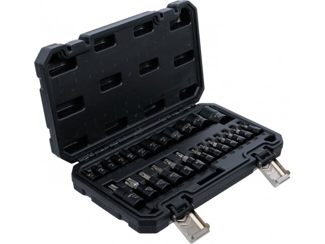 Torx ir E-Torx galvučių rinkinys | 1/4", 3/8", 1/2" | 25 vnt. (20124)