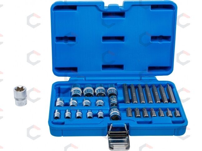 Antgalių ir galvučių rinkinys | E-Type / T-Star (Torx) | 30 vnt. (5025) Antgalių ir galvučių rinkinys | E-Type / T-Star (Torx) | 30 vnt. (5025)