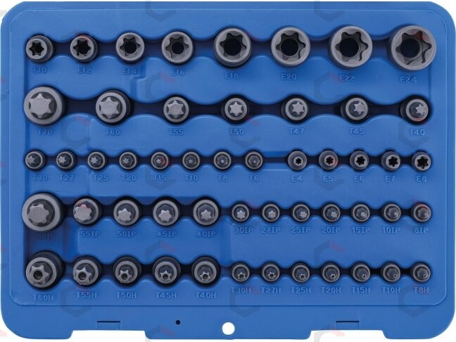 Antgalių ir galvučių rinkinys | E-Type / T-Star (Torx) / T-Star su skyle (Torx) / TP-Star (Torx Plus) | 52 vnt. (9839) Antgalių ir galvučių rinkinys | E-Type / T-Star (Torx) / T-Star su skyle (Torx) / TP-Star (Torx Plus) | 52 vnt. (9839)