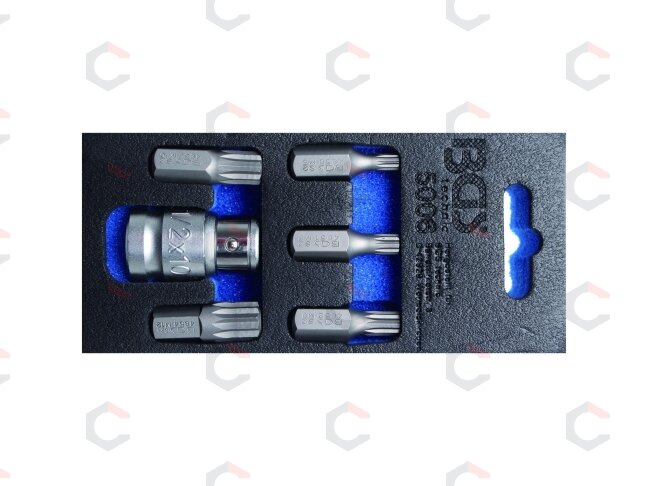 Antgalių komplektas | 10 mm (3/8") | Spline (XZN) | 6 vnt. (5006) 1 Antgalių komplektas | 10 mm (3/8") | Spline (XZN) | 6 vnt. (5006) 1