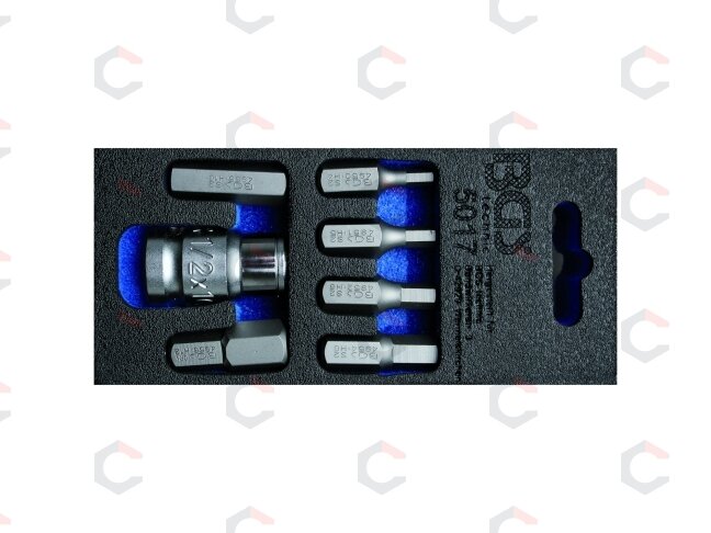 Antgalių komplektas | 10 mm (3/8") storio | hex šešiakampis | 7 vnt. (5017) 1 Antgalių komplektas | 10 mm (3/8") storio | hex šešiakampis | 7 vnt. (5017) 1
