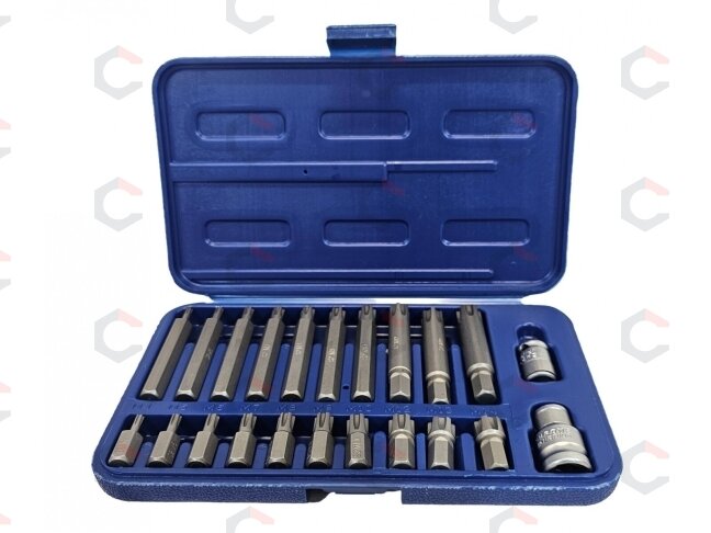 Antgalių komplektas | 10 mm (3/8") storis | Spline (Ribe) | 21 vnt. (RB21S)