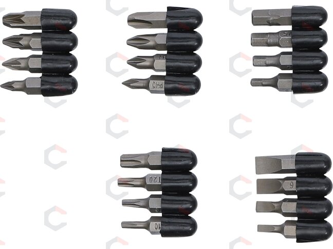 Antgalių komplektas | 6.3 mm (1/4") | 20 vnt. (4830) 1 Antgalių komplektas | 6.3 mm (1/4") | 20 vnt. (4830) 1
