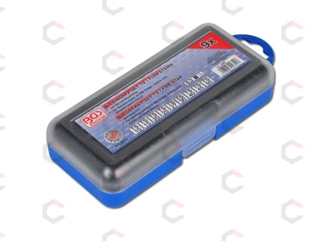 Antgalių rinkinys | 6.3 mm (1/4") | T-Star 5-kampiai (Torx) | 9 vnt. (2355) 5
