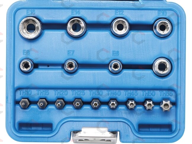 Antgalių rinkinys | E-Type / T-Star (Torx) | 17 vnt. (5023) 6