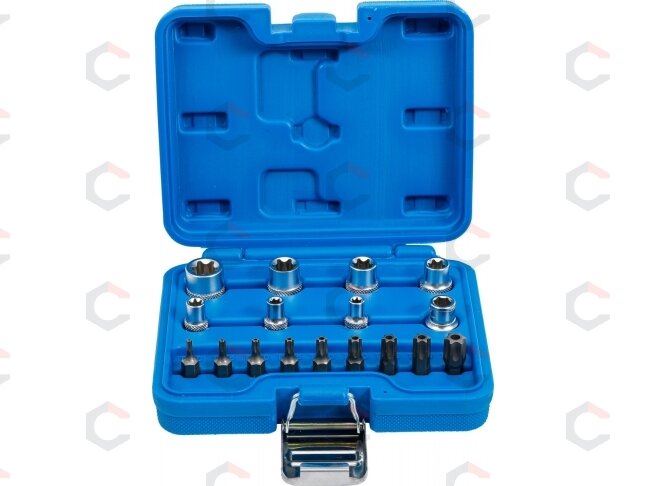 Antgalių rinkinys | E-Type / T-Star (Torx) | 17 vnt. (5023)