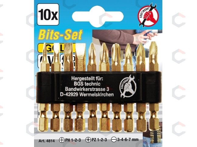 Antgalių rinkinys | "gold" | 6.3 mm (1/4") | 10 vnt. (4814)