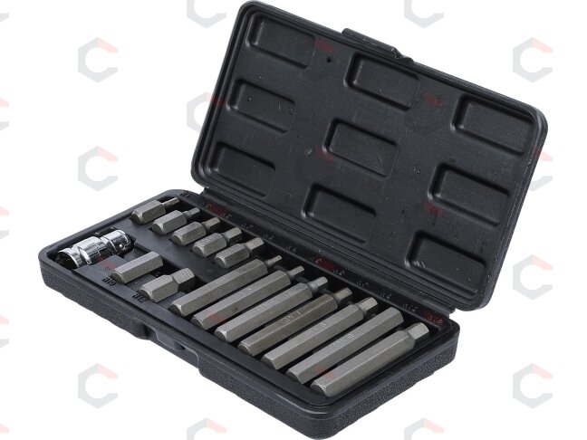 Antgalių rinkinys Hex šešiakampiai | trumpas / ilgas | 10 mm (3/8") storio | 15 vnt. (5070) 2