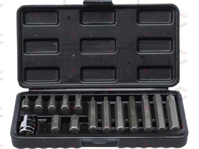 Antgalių rinkinys Hex šešiakampiai | trumpas / ilgas | 10 mm (3/8") storio | 15 vnt. (5070) Antgalių rinkinys Hex šešiakampiai | trumpas / ilgas | 10 mm (3/8") storio | 15 vnt. (5070)