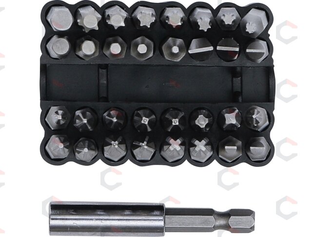 Antgalių rinkinys | ilgi | 6.3 mm (1/4") | įvairių tipų | 33 vnt. (20810) 1 Antgalių rinkinys | ilgi | 6.3 mm (1/4") | įvairių tipų | 33 vnt. (20810) 1