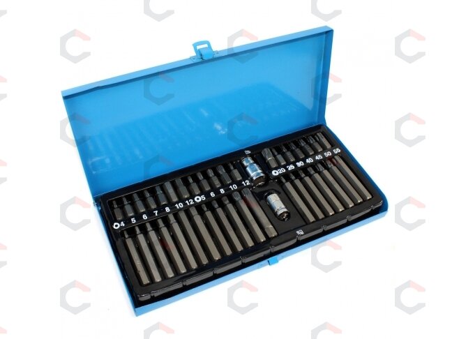 Antgalių rinkinys | metalinė dėžutė | 40 vnt. (66410V) 2 Antgalių rinkinys | metalinė dėžutė | 40 vnt. (66410V) 2